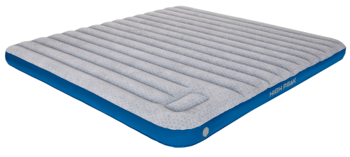 High Peak Air bed Cross Beam Extra Long Luftbett mit integrierter Pumpe hellgrau/blau King - Luftbetten