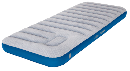 High Peak Air bed Cross Beam Extra Long Luftbett mit integrierter Pumpe hellgrau/blau Single - Luftbetten