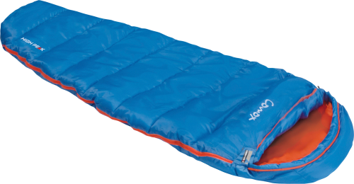 High Peak Comox Kinder Mumienschlafsack 70 x 170 cm hellblau/orange  - Schlafsäcke