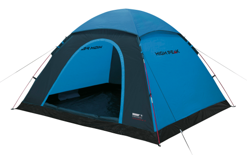 High Peak Monodome XL freistehendes Einfachdach Kuppelzelt blau/grau für 4 Personen - 4-Personen Zelte