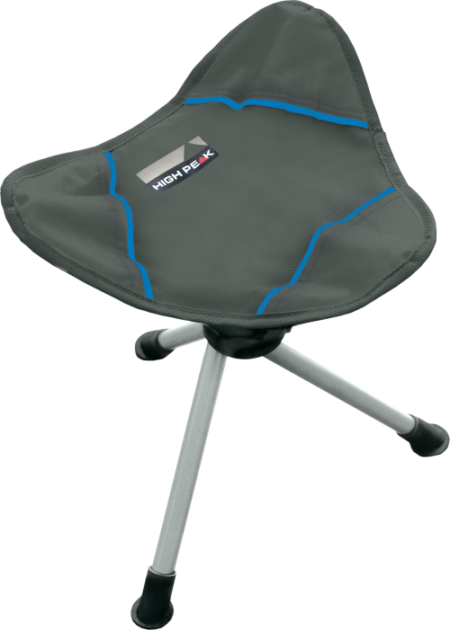 High Peak Tarifa Dreibein Campinghocker 33 x 33 x 45 cm dunkelgrau/blau - Campinghocker