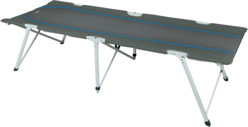 High Peak Toledo XL Camping Faltbett 205 x 78 x 51 cm dunkelgrau / blau - Liegen