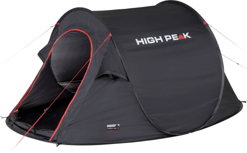 High Peak Vision 2 Einfachdach Pop Up Wurfzelt schwarz für 2 Personen - Wurfzelte