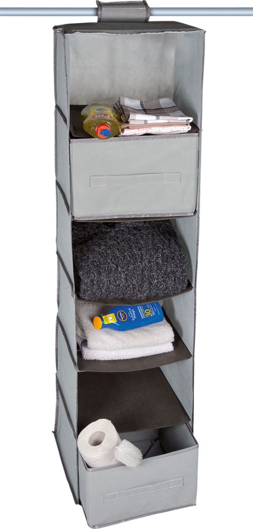 Hindermann Hängeregal 6 Fächer inkl. zwei Aufbewahrungsboxen - Hängeschränke