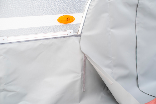 Hindermann Winterbodenschürze mit Polyvinylchlorid Keder dunkelgrau 7 Meter  - Bodenschürzen