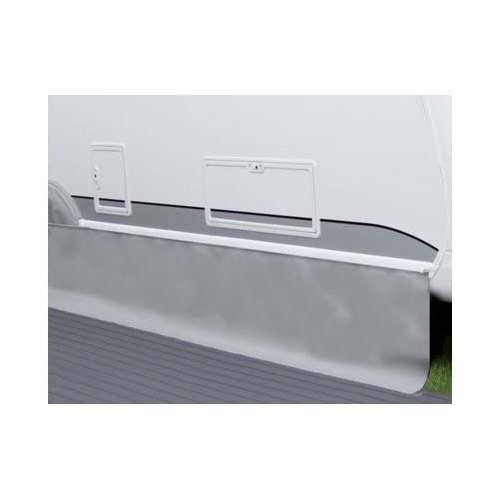 Hindermann Winterbodenschürze mit Textilkeder hellgrau 4 Meter - Bodenschürzen