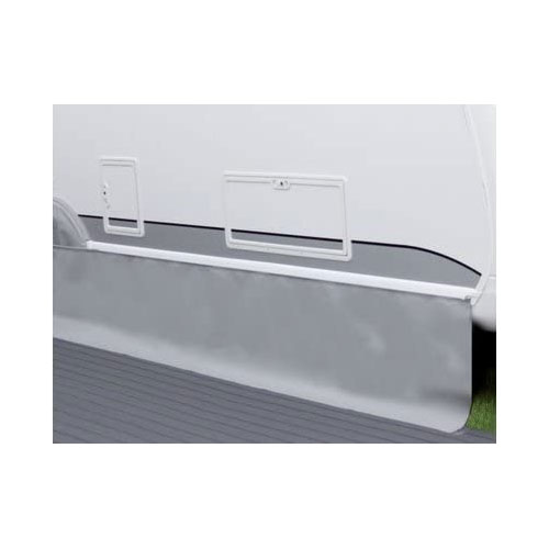 Hindermann Winterbodenschürze mit Textilkeder hellgrau 7 Meter - Bodenschürzen