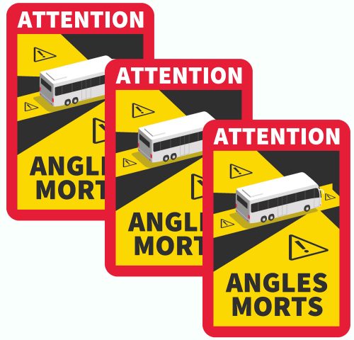 IWH Magnetische Tote Winkel / Angles Morts Aufkleber Frankreich Set 3-tlg. - sonstiges Sicherheitszubehör