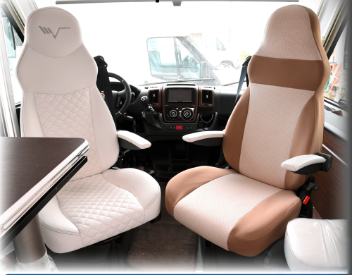 Ideatermica Mercury D Sitzbezug mit integrierter Kopfstütze und Gurten 2 Stück beige - Sitzbezüge