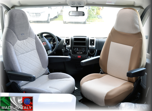 Ideatermica Mercury Sitzbezug mit integrierter Kopfstütze 2 Stück beige - Sitzbezüge