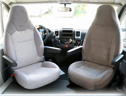 Ideatermica Venus Sitzbezug mit integrierter Kopfstütze 2 Stück grau - Sitzbezüge