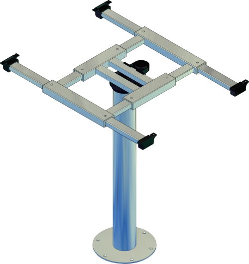 Ilse Einsäulen Tischgestell Aluminium - Tischgestelle & Tischbeine