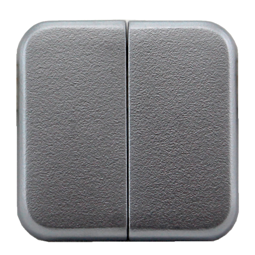 Inprojal System 10.000 Doppelflächenwippe für Wippschalter altsilber matt - Schalter, Taster & Rahmen