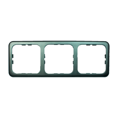 Inprojal System 10.000 Dreifachrahmen STANDARD mattglänzend glatt Altsilber - Schalter, Taster & Rahmen