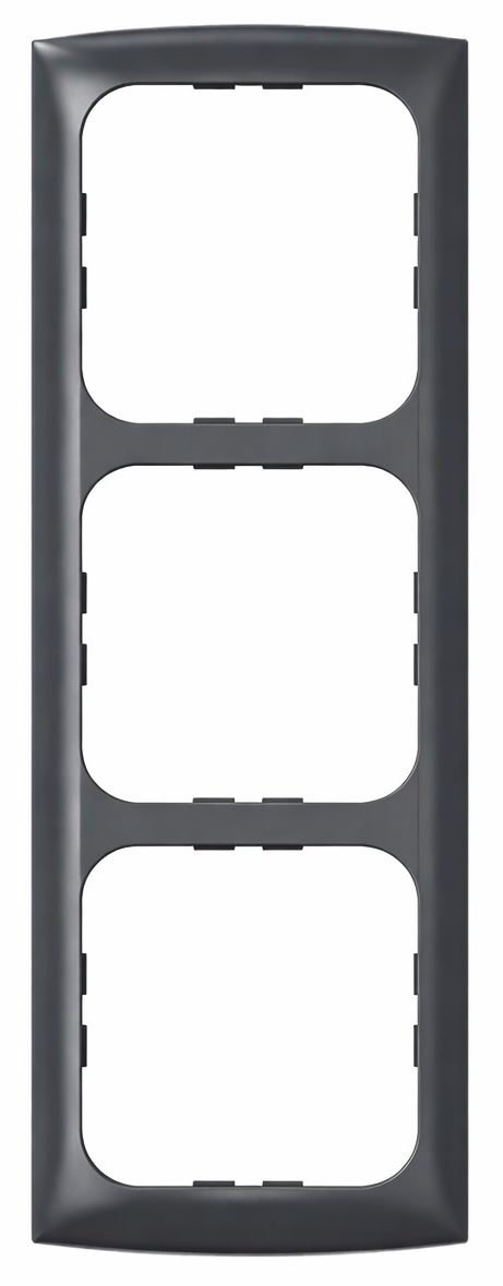 Inprojal System 10.000 Dreifachrahmen Softline schiefergrau - Schalter, Taster & Rahmen