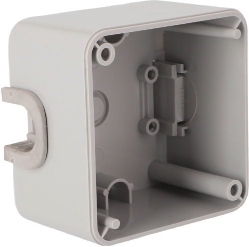 Inprojal System 10.000 Einfach Aufputzrahmen hochglänzend grau - Schalter, Taster & Rahmen