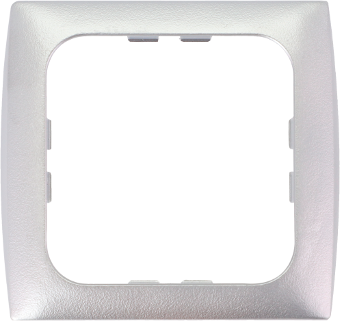 Inprojal System 10.000 Einfachrahmen SOFTLINE matt strukturiert silber - Schalter, Taster & Rahmen