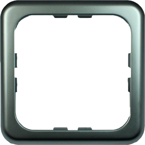 Inprojal System 10.000 Einfachrahmen STANDARD mattglänzend glatt altsilber - Schalter, Taster & Rahmen