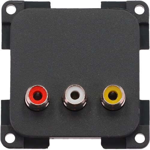 Inprojal System 10.000 Media-Einsatz 3x Cinch Buchse schiefergrau - Sat-Zubehör