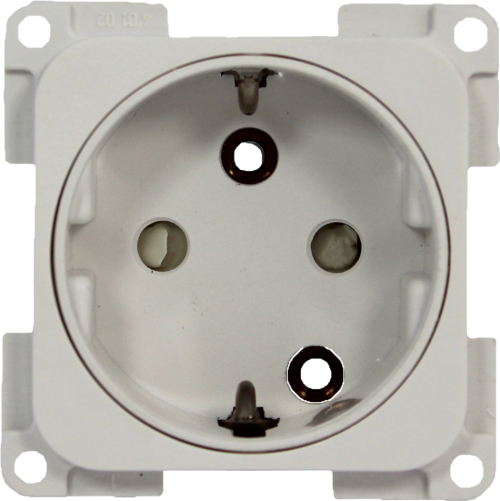 Inprojal System 10.000 Schutzkontaktstecker Steckdose weiß K - Schalter, Taster & Rahmen