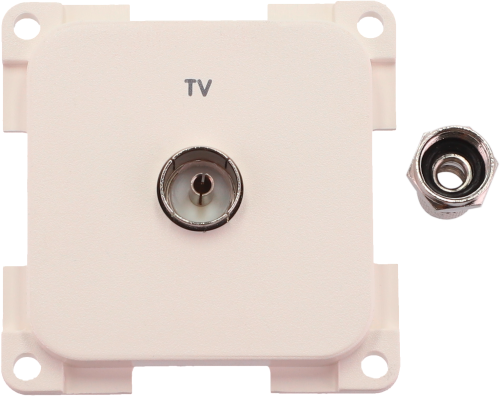 Inprojal System 10.000 Steckdose TV 5 mm weiß - Sat-Zubehör