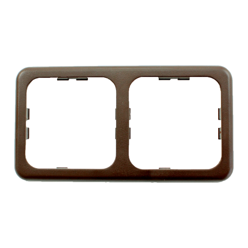 Inprojal System 10.000 Zweifachrahmen STANDARD braun - Schalter, Taster & Rahmen
