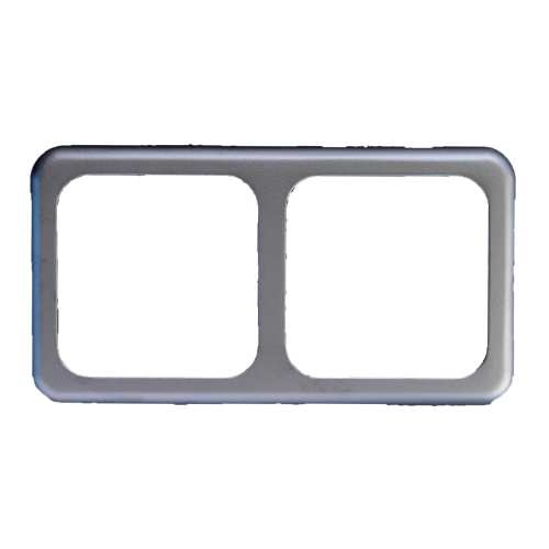 Inprojal System 10.000 Zweifachrahmen STANDARD mattglänzend struktur altsilber - Schalter, Taster & Rahmen