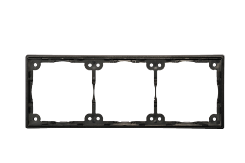 Inprojal System Distanzrahmen dreifach schwarz flach - Schalter, Taster & Rahmen