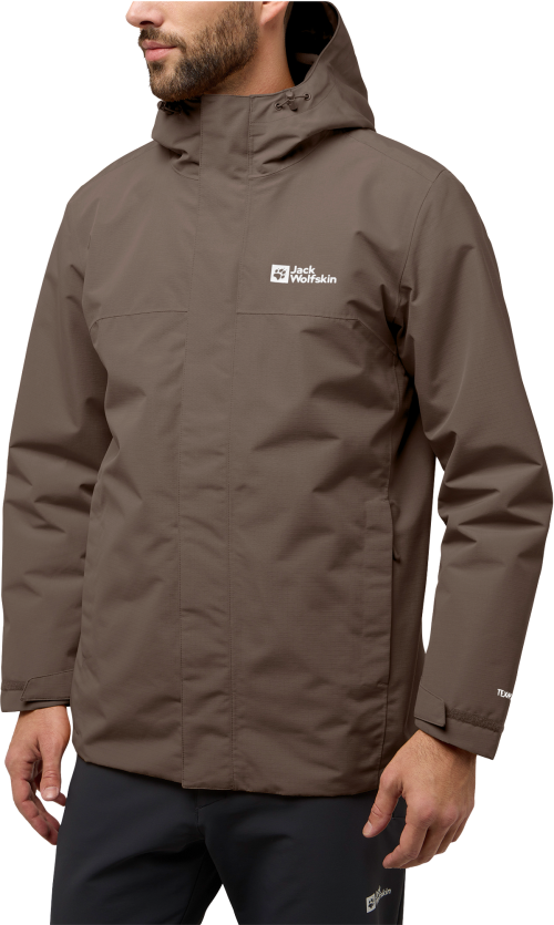 Jack Wolfskin Altenberg 3 in 1 Herren Doppeljacke dunkelbraun XXXL - Herrenjacken