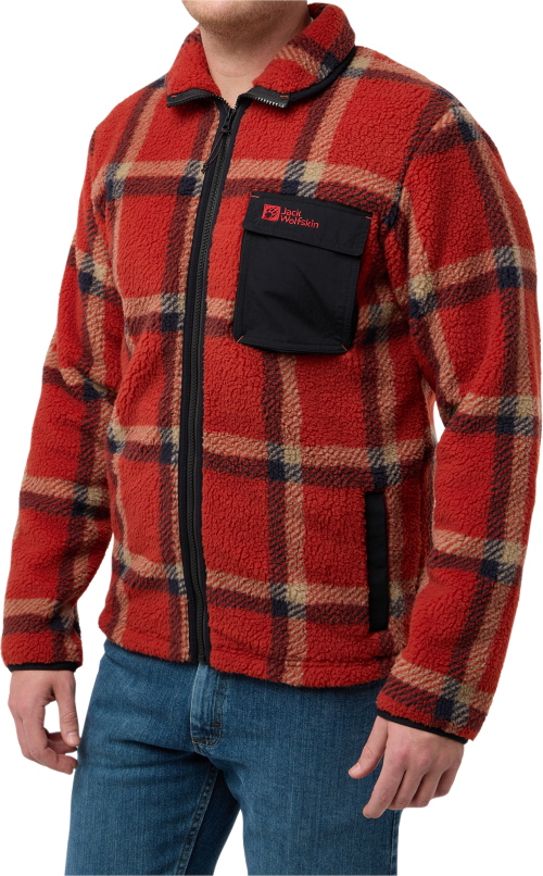 Jack Wolfskin Felslicht Herrenfleecejacke dunkelrot XXL - Herrenjacken