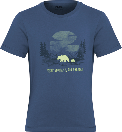 Jack Wolfskin Graphic Cotton Kinder T-Shirt dunkelblau 116 - Kinder T-Shirts & -hemden