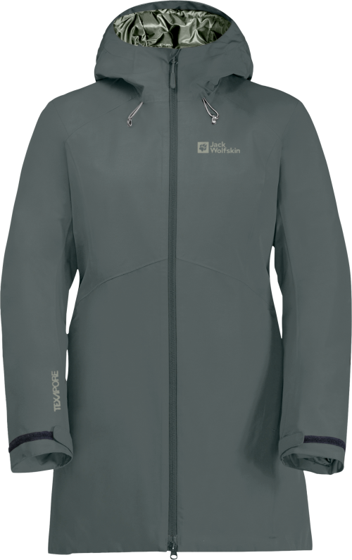 Jack Wolfskin Heidelstein Damenmantel dunkelgrün L - Damenjacken