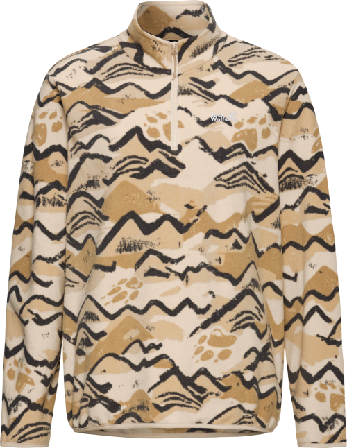 Jack Wolfskin Paw Era 100 Print Damen Fleecepullover hellbraun XL - Damenshirts, -blusen & -pullover