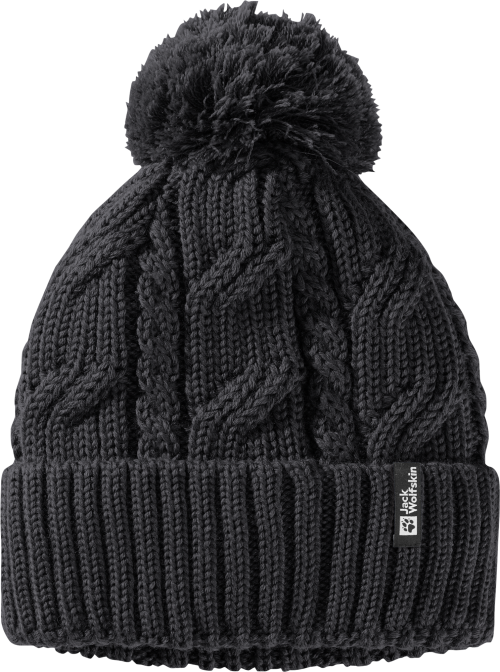 Jack Wolfskin Pompom Beanie Mütze schwarz - Hüte & Mützen
