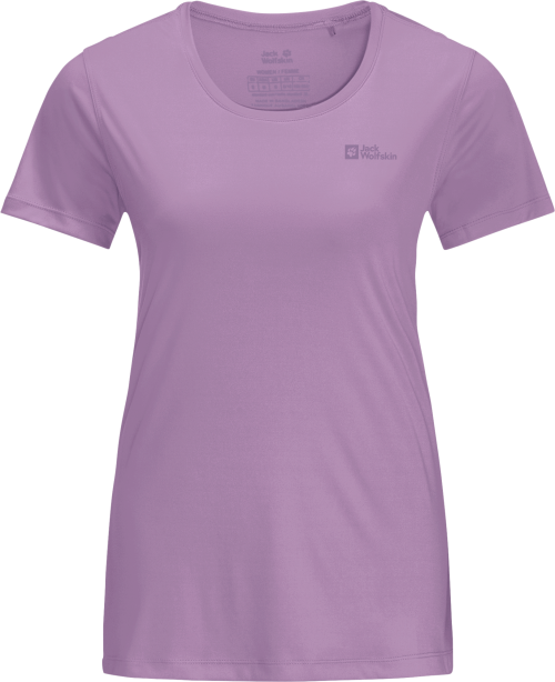 Jack Wolfskin Tech T Damen Funktionsshirt lila S - Damenshirts, -blusen & -pullover