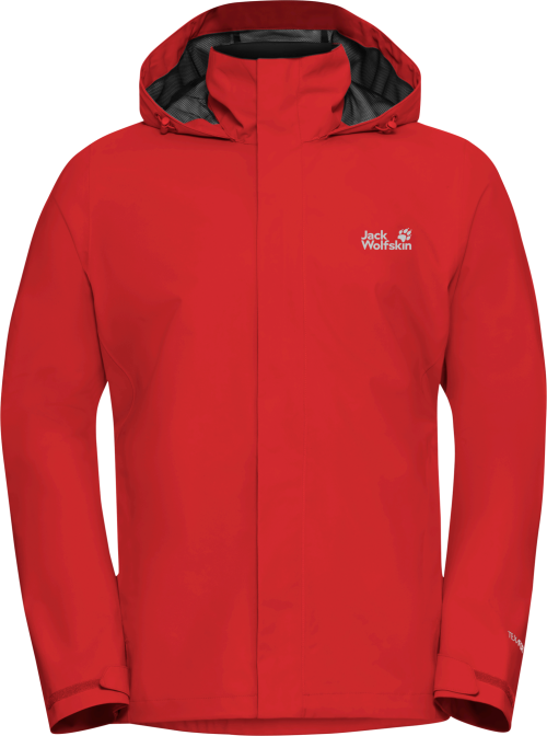 Jack Wolfskin Trailtime Herren Regenjacke rot M - Herrenjacken