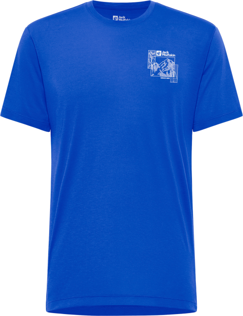 Jack Wolfskin Vonnan Graphic Herrenshirt blau XL - Herrenshirts, -hemden & -pullover