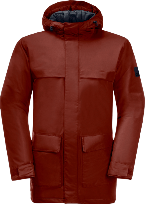 Jack Wolfskin Winterlager Herrenparka dunkelrot XXL - Herrenjacken