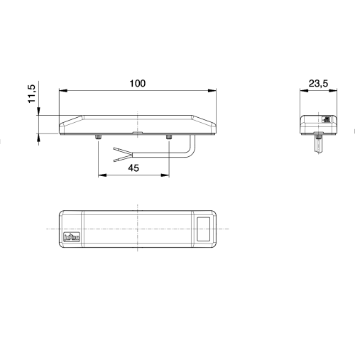 Jokon SMLR 2019 Seitenmarkierungsleuchte mit Rückstrahler 12 und 24 V - Fahrzeugbeleuchtung außen