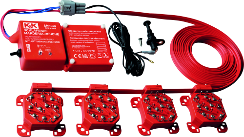 K&K M9900 Hochspannungs-Marderabwehrgerät mit Bürsten und Schlafmodus - Marderabwehr