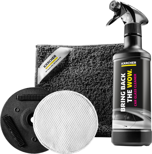 Kärcher Autoscheiben Reinigungsset für EDI 4 Eiskratzer bestehend aus Wechselscheibe / Mikrofasertuch / Reinigungspad und -mittel - Reinigungssets