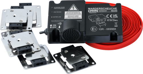 Kemo M229 Marderabwehr Batteriebetriebene Marderschutzanlage mit Hochspannungsplatten für Autos - Marderabwehr