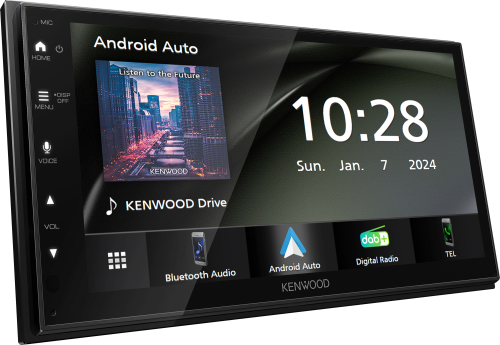 Kenwood DMX553DABS Moniceiver mit CarPlay und Android Auto support / Touchscreen / Digitalradio / Freisprecheinrichtung 6,8 Zoll - Navi- & Moniceiver