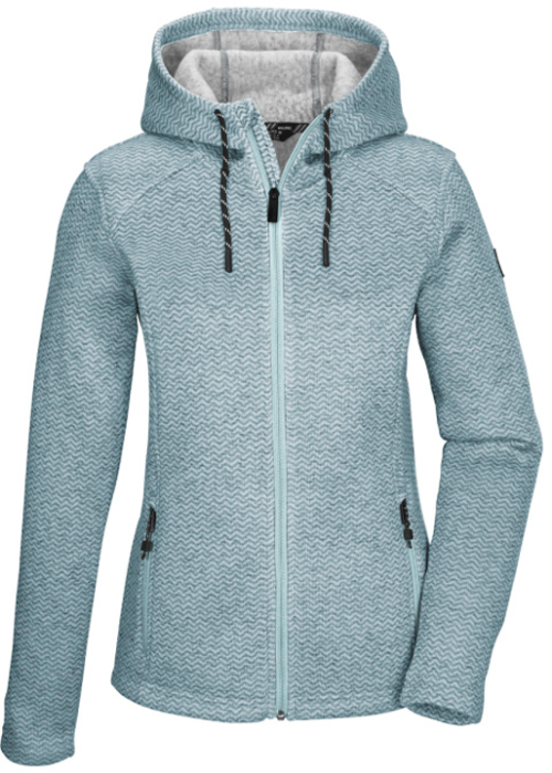 Killtec Damen Strickfleecejacke mit Kapuze hellblau 44 - Damenjacken