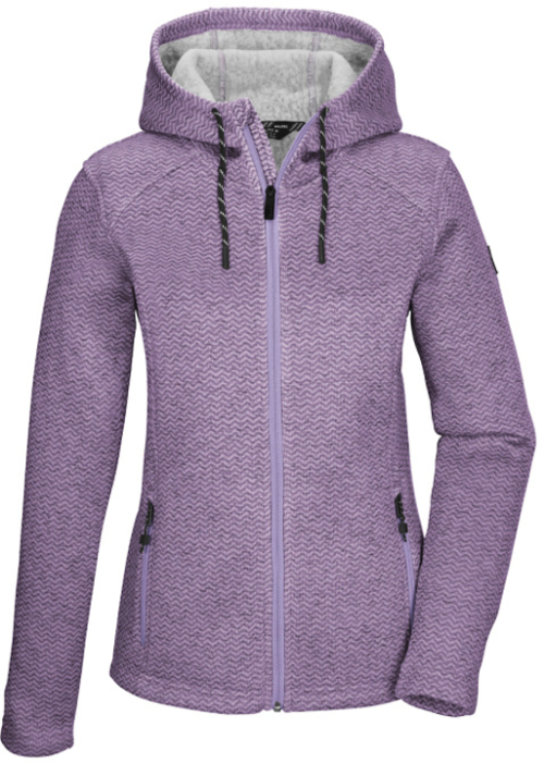 Killtec Damen Strickfleecejacke mit Kapuze lila 44 - Damenjacken