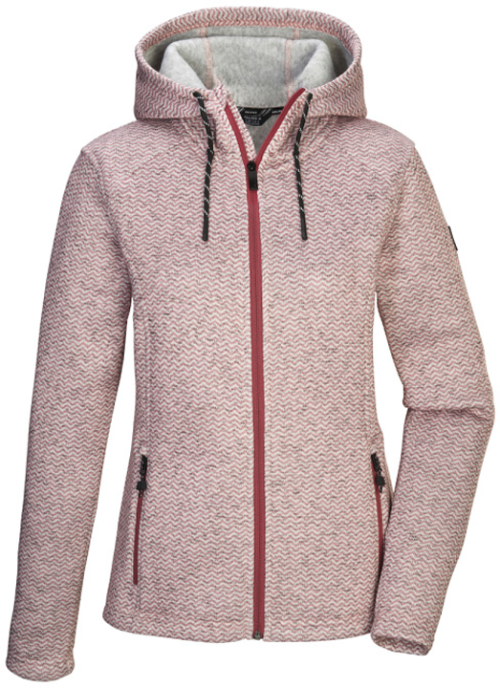 Killtec Damen Strickfleecejacke mit Kapuze rosa 36 - Damenjacken
