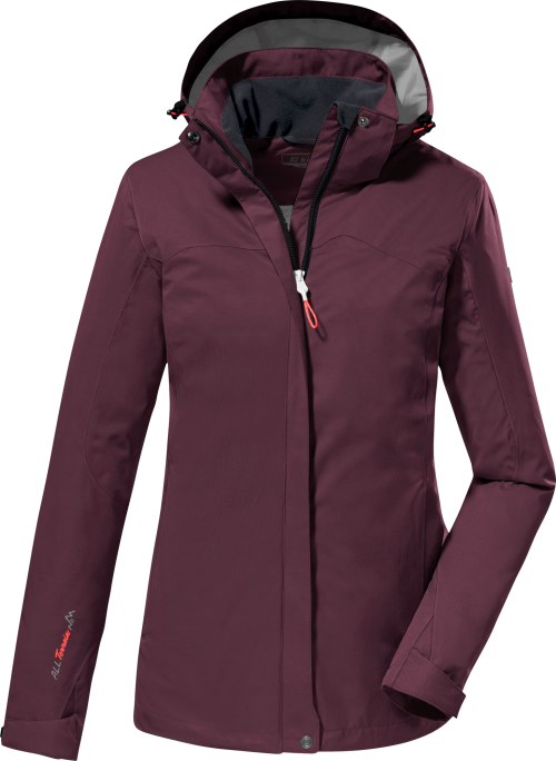 Killtec KOS 133 Damen Regenjacke in Kurzgröße dunkelrot 22 - Damenjacken