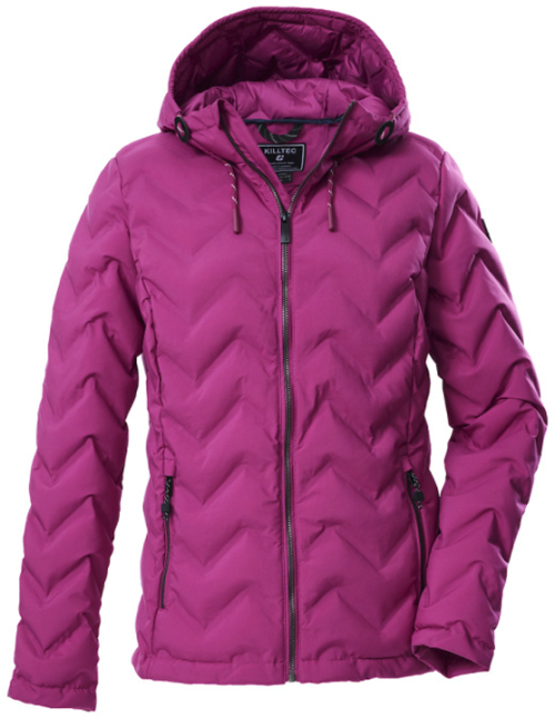 Killtec KOW 23 Damen Funktionsjacke in Daunenoptik mit Kapuze lila 38 - Damenjacken