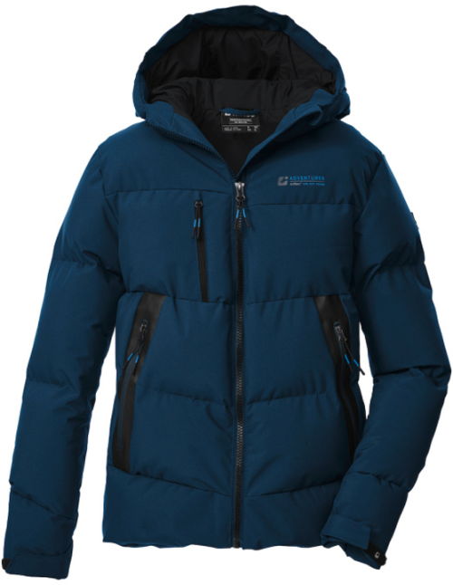 Killtec KOW 239 Jungen Funktionsjacke in Daunenoptik mit Kapuze dunkelblau 128 - Kinderjacken