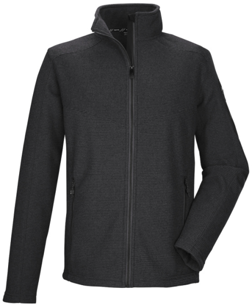 Killtec KOW 75 Herren Fleecejacke mit Stehkragen dunkelgrau 4XL - Herrenjacken